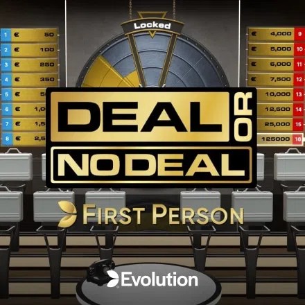 First Person Deal or No Deal online game logo by Evolution on run4wincasino.vip