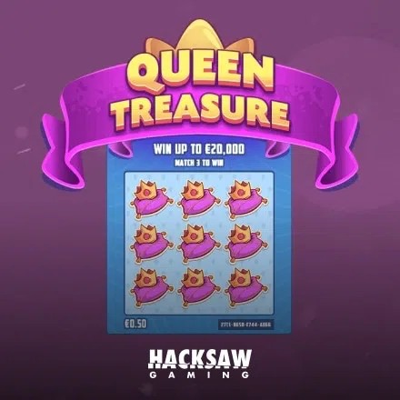Lottery logo of Queen Treasure from Hacksaw Gaming at Run4win